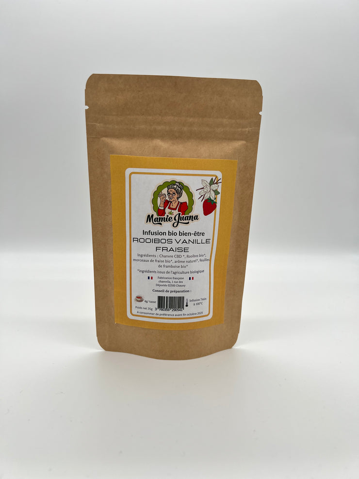 INFUSION CBD BIO ROOIBOS VANILLE FRAISE MAMIE JUANA