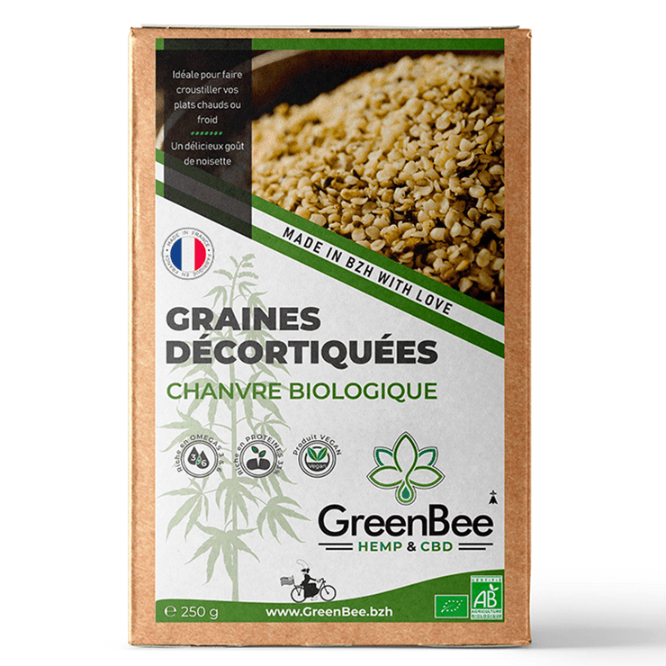 GRAINES DE CHANVRE DECORTIQUEES BIO 250G